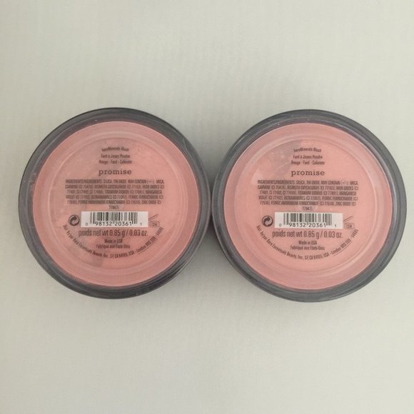 #NWT Original bareMinerals Promise Loose Powder Blush 0.85g/0.03oz - Lot of 2 - Picture 1 of 2